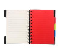 DOITOOL Spiral Notebook Subject Notebook with 3 Tabs, Black, Wide Ruled Paper, No Bleed, Portable Pp Paper Iron, for Academic Organisation and On-the-go Use Random Color