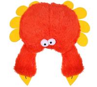 DOITOOL Squeaky Dog Interactive Cat Plush Crab Shape Soft Plush Material Cute Playful Sound-making Feature Red Colour for Cat Playtime