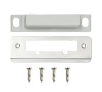 DOITOOL Stainless Steel Door Lock Strike Plate 5.2 Inch Latch Keeper for Internal Doors with Long Square Edge Fits Door Frame for Home Bathroom Patio Use