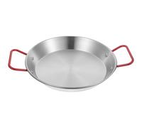 DOITOOL Stainless Steel Griddle Pan 20cm Paella Cooking Pan Double Handle Crepe Frying