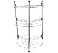 DOITOOL Stainless Steel Kitchen Pot Rack Floor Standing 3-tier Pan Organizer Silver Multi-function Household Pot and Pan Storage for Kitchen Cooking Supplies