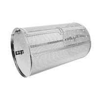 DOITOOL Stainless Steel Rotisserie Grill Basket 180x300mm Rotary Bbq Drum Cage Oven Accessories for Roasting Legumes Nuts Vegetables