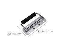 DOITOOL Stainless Steel Spring Loaded Folding Handle 2pcs for Toolbox Case Cabinet Door Furniture Pulls Silver