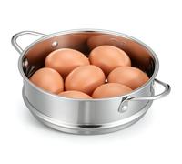 DOITOOL Stainless Steel Steamer Basket with Dual Handles Food Steamer Basket Insert for Dumplings Buns and Vegetables Kitchen Steaming Grid for Home Restaurant Use 8.66 X 6.77 X 2.17 in