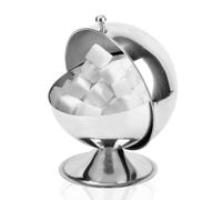 DOITOOL Stainless Steel Sugar Bowl with Lid Globe Shaped Kitchen Candy Jar for Home and Cafe Use 4.1 Inch Diameter X 6.3 Inch Height Ideal for Sugar Storage and Sweet Jars