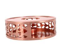 DOITOOL Stainless Steel Teapot Warmer with Hollow Elegant Metal Heating Base for Candle Tea Light Heater Stylish Rose Gold Pot Warmer for Home Use Lightweight Design for Efficient Tea