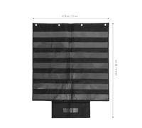 DOITOOL Standard Pocket Chart for Classroom Word Cards and Sentence Strips Black Wall Hanging Pocket Chart for Educational Storage and Teaching Materials