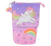 DOITOOL Standing Pencil Pouch: Stationery Organizer Box with Telescopic for Boys and Girls - Big Capacity Pen Case Kawaii Pencil Holder - School Supplies