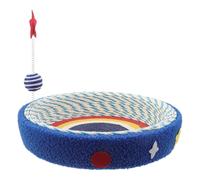 DOITOOL Star Pattern Cat Scratcher Lounge Bed for Indoor Cats Round Bowl-shaped Sisal Pad Compact Space-saving Design for Small Pets Up to Scratch Pad with Modern Elegant Style