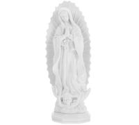 DOITOOL Statue Statue of Our Lady of Guadalupe Feng Shui Catholic Sacraments of Pregnant Mary Jesus Mary Resin Mini Mexico White