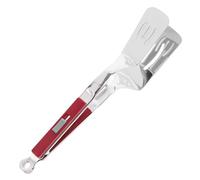 DOITOOL Steak Tong with Dual-Function Clamp Anti-Scald BBQ Cooking Tool for Grilling Flipping Meat Eggs Bread and More Easy-Clean Clip for Kitchen and Outdoor Use