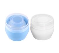 DOITOOL Storage Container Portable and Sturdy Pp Plastic 2pcs Body Powder Puff Box with Super Soft Fluff for Talcum and Prickly Heat Powder, for Daily Life and Home Use