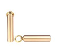 DOITOOL Storage Containers Portable Mini in Yellow Waterproof Metal 2pcs Brass Pill Organizers with High Precision Design and Suitable for Daily Use Mountaineering