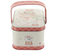 DOITOOL Storage Tins with Lids Christmas Tins Party Boxes Biscuits Cookie Xmas Retro for Candy Container Small Treat Merry Mini Metal