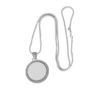 DOITOOL Sublimation Necklace Blank Large Bezel Pendant for DIY Crafting Versatile Charm for Jewelry Making with Heat Transfer Printing Technology