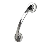 DOITOOL Suction Bathroom Grab Rails, 30cm Plastic Suction Shower Handle Grab Bar, Bathtub Safety Handle Support Bar for Elderly, Kid, Injury, Silver (Round Diameter: 6.5cm; Total Length: 30cm)