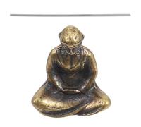 DOITOOL Sun Wukong Statue with Exquisite Craftsmanship Vintage-inspired in Golden Copper Mini Monkey King Sculpture and Decorative Versatility and Feng Shui Symbol for Tea Table Decor