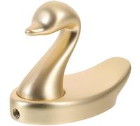 DOITOOL Swan Easy Installation Nordic Style Wall Mounted Coat Hook in Golden Zinc Alloy Decorative Minimalist Metal Hook for Hanging Coats, Hats, and Bags for Office and Entrance
