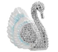DOITOOL Swan Trinket Box with Hinged Design in Alloy Material, Unique Decorative Jewellery Holder for Living Rooms and Bedrooms, Elegant Collectible Figurine Gift for Women