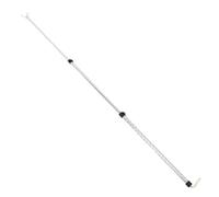 DOITOOL Telescopic Clothes Hanging Pole, 128 cm Wardrobe Reacher with Fork | Silver aluminium alloy clothes reacher, approx. 128 cm long, with forked tip for high wardrobe rails, balconies and drying