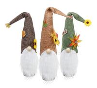 DOITOOL Thanksgiving Wine Bottle Covers 3PCS Fall Decor Swedish Gnomes Wine Bottle Toppers Fall Gnomes Plushs for Xmas Thanksgiving Holiday Autumn Dining Table Decor