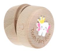DOITOOL Tooth to Preserve Childhood Memories Wooden with Large Capacity Keepsake Box and Intricate Carved Design, Tooth Storage Box for Boys