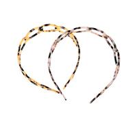 DOITOOL Toothed Hair Hoop Headbands for Washing Face Use and Photo Shoots Random Color 2pcs Acrylic with Hollow out Design, Easy to Wear Non- Hair Bands for Women