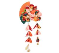 DOITOOL Traditional Japanese Fabric Hair Clip with Floral Tassel Design Meticulously Crafted Hair Accessory for Women for Kimono Outfits and Weddings Elegant Japanese Aesthetic