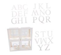 DOITOOL Transparent Balloon Display Boxes with Window Decorative Storage for Wedding Party Backdrop with Love and Letters for Engagement and Birthday Decor