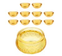 DOITOOL Treasure Basin Decor Crystal Ornament Golden Crystal Desktop Decoration for Living Room Opening Gift