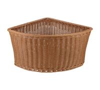 DOITOOL Triangular Corner Basket Storage Organizer for Wardrobe and Shelves, Portable and Stable Plastic Fan-shaped Bin, Modern Elegant Snack Storage Basket for Bathroom or Bedroom