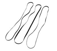 DOITOOL Turntable Belt Replacement 3Pcs Rubber Drive Belt for Retro Record Player Cassette Tape Machine Low Noise Easy to Use Black Accessory for Belt-Driven Turntable