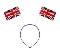 DOITOOL UK National Headband British Flag Hair Accessory with 3D Spring Design for Football Matches and Celebrations for Women