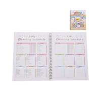 DOITOOL Undated Cleaning Schedule Planner Notebook for Home and Desktop Placement, Portable and Convenient with 28 Sheets and 56 Pages, Daily Weekly Monthly Housekeeping Checklist