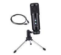 DOITOOL USB Condenser Microphone Tripod and Headphone Monitoring Mute Function for Gaming and Streaming for Desktop Use Computer Mic Adjustable Gain