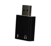 DOITOOL Usb External Stereo Sound Adapter for Headphone and Microphone Jack Aluminum Usb Audio Adapter for Laptop and Desktop for Live Streaming and Gaming