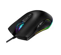 DOITOOL Usb Gaming Mouse 7 Keys Rgb Optical Wired Mouse for Pc Laptop Professional Gamer Backlit Logo Matte Black Suitable for Competitive Gaming Random Color