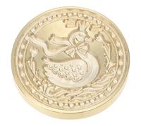 DOITOOL Valentine’s Day Brass Swan Wax Seal Stamp Head 3cm Diameter Envelope Lacquer Sealing Replacement for Crafting and Invitation Decoration