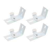 DOITOOL Vertical Blind Brackets : 4Pcs L- Shaped Brackets Blinds Curtain Track Mounting Clip Extension Frame, Ideal for Home Use (4pcs White)