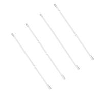 DOITOOL Vertical Blind Wand Replacement Set 4pcs White Plastic 12 Inch Sturdy and Practical Drapery Pull Rod for Home and Office Use