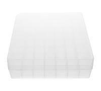 DOITOOL Vial Storage Case with Lid 49 Compartments Plastic Organizer Box for Research Labs and Biochemistry with Secure Sealing and Modular Design