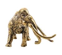 DOITOOL Vintage Brass Elephant Figurine Solid Animal Sculpture for Home Office Decor Antique Collectible Tea Pet Statue with Artistic Elegance and Brass Craftsmanship