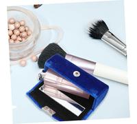DOITOOL Vintage Velour Lipstick Case for Women with Mirror Portable Delicate Holder with Pearl Buckle Chic Velvet Makeup Storage Box Travel Vanity Organizer for Lipstick and Cosmetics