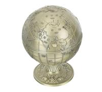 DOITOOL Vintage Windproof Ashtray with Lid Globe Design Decorative Desktop Ashtray for Home Office Bar Use Compact Space-saving Container Gift for Men Suitable for Indoor Smoking and