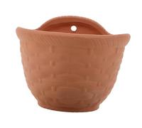 DOITOOL Wall Mounted Ceramic Plant Pot with Drainage Hanging Flower Planter for Indoor Balcony Garden Decoration Creative Terracotta Wall Planter Suitable for Succulents and Houseplants
