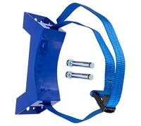 DOITOOL Wall-Mounted Gas Cylinder Bracket with Safety Strap for 40l Propane and Oxygen Tanks, Blue Metal Cylinder Holder Mount Suitable for Industrial and Campervan Use