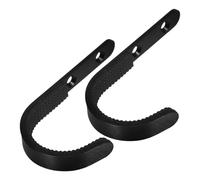 DOITOOL Wall Mounted Hooks for for Hanging Clothes and Towels and 2pcs Heavy Duty Black Stainless Steel Strong Loadbearing Capacity, Multifunctional Design for Bathroom and Home Bathroom