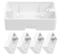 DOITOOL Wall Mounted Junction Box with Break-out Openings 5pcs White Abs and Surface Mount Design Made of Plasterboard or Wood for External Installation Suitable for Cavity Walls in Home