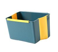 DOITOOL Wall-mounted Kitchen Waste Bin Blue Trash Container Desktop Recycling Garbage Can for Home Office Car Storage Organizer