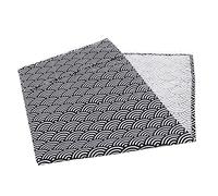 DOITOOL Washing Machine Cover Dustproof Appliance Protector Cotton-linen Blend 55x130cm Navy Blue Fish Scale Pattern for Top Load Washers and Single Door Freezers